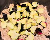 茄子・水菜・豚肉のバターポン酢炒め作り方1写真