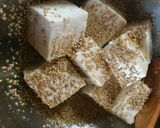 豆腐の胡麻油あえ 簡単ﾚｼﾋﾟ作り方1写真