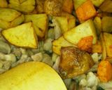 鶏肉と素揚げじゃがいも甘辛煮♪作り方3写真