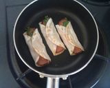 パリッ！焼豚の餃子の皮包み焼き♪♪作り方5写真