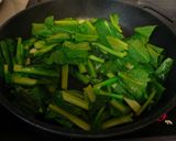 小松菜と豆腐のにんにく炒め作り方3写真