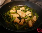 小松菜と豆腐のにんにく炒め作り方4写真