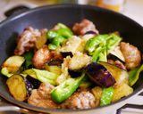 豚肉と茄子の簡単酢豚風炒め作り方5写真