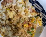 レンジ簡単梅クリームシーフード味炒飯弁当作り方10写真