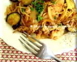 茄子と豚肉の塩麹麺つゆ和風パスタ作り方5写真