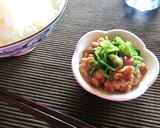 食感をたのしむ　おかひじき×胡桃の納豆作り方4写真
