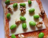 枝豆×胡桃のケチャップバジルトースト作り方3写真