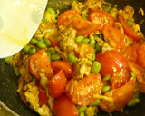 トマトと枝豆のニンニクカレー炒め作り方6写真