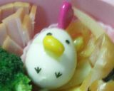 うずら卵でカンタンキャラ弁…ニワトリ作り方3写真
