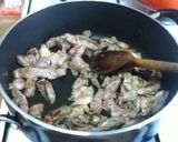 ステーキを使ってビーフストロガノフ作り方2写真