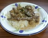 ステーキを使ってビーフストロガノフ作り方6写真