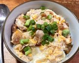 サラダチキンとフライドオニオンの親子丼作り方6写真
