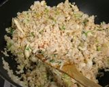 天かす入れて☆ブナピーと大根葉の炒飯作り方7写真