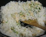 天かす入れて☆ブナピーと大根葉の炒飯作り方5写真