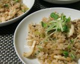 天かす入れて☆ブナピーと大根葉の炒飯作り方8写真