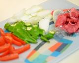 ✿牛丼＠オイスターソース風味＠黄身で❤✿作り方1写真