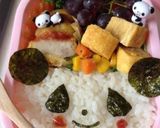 ☆キャラ弁☆簡単 平面パンダ作り方3写真