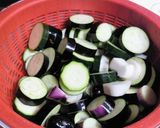 夏野菜とベーコンのトマトチーズ煮作り方1写真