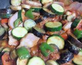 夏野菜とベーコンのトマトチーズ煮作り方4写真