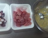 簡単！マグロとタコのアボカドチーズ焼き作り方2写真