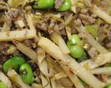 夏だ！ビールだ！枝豆だ！高菜筍挽き肉炒め作り方11写真