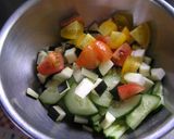 ガーリック醤油の夏野菜炒飯作り方1写真