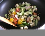 ガーリック醤油の夏野菜炒飯作り方2写真
