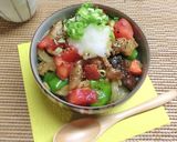 トマト＆おろしでさっぱり　肉野菜丼作り方15写真