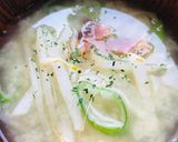 削り節味噌汁●細切り大根＆もやし作り方3写真