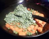 *グリーンピースと人参の付け合せ*作り方2写真