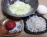 夏向き♪梅じゃこ炒飯（チャーハン）作り方1写真