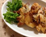 イカ一夜干しのゲソとむき海老のかき揚げ作り方4写真