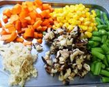 カラフル野菜とさきいかのおこわ作り方2写真