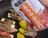 巻き肉☆クリーミー『焼肉のタレ』ソースで作り方3写真