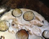 茹で鶏となすのクリームスパゲティー作り方5写真