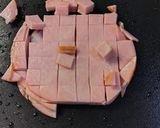 九条ねぎとハムの玉子焼き味付は塩こんぶ作り方2写真