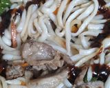 とんちゃん焼きうどん＊味噌ホルモンうどん作り方8写真