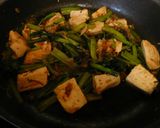 小松菜と豆腐のにんにく炒め作り方5写真