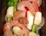塩麹エビと夏野菜のさっぱり梅マヨ炒め作り方2写真