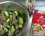 スタミナ満点！牛肉ときゅうりにんにく和え作り方5写真