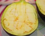 ✿丸茄子のニンニク味噌田楽✿作り方3写真