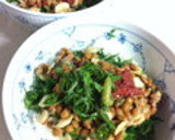 食感をたのしむ　おかひじき×胡桃の納豆作り方7写真