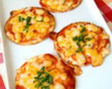 絶品ソースで♡お手軽餃子皮のピザ作り方5写真