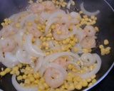 夏のランチはコーンとむき海老の冷製パスタ作り方3写真