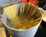 ハムとモロッコいんげんのバジルパスタ作り方4写真