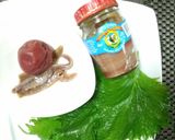 簡単★アンチョビ梅しそ焼飯作り方1写真