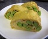 夏にピッタリ♬簡単枝豆入りだし巻き玉子作り方7写真