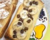 ✿バナナチョコソース練乳トースト✿作り方4写真