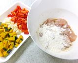 ＊鶏胸肉と夏野菜のスタミナ揚げ＊作り方3写真