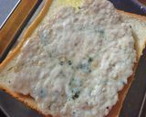 葱梅わさび鶏ミンチと塩昆布のトースト作り方7写真